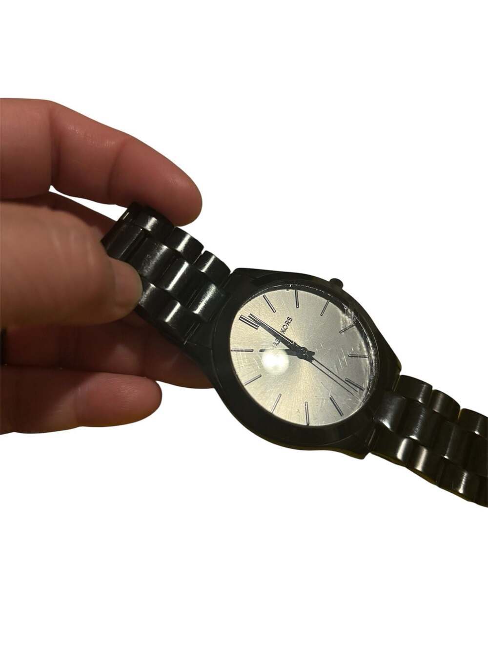 I Michael Kors MK8507 Oversized Slim Runway Black-Tone Stainless Steel Watch - Picture 5 of 5